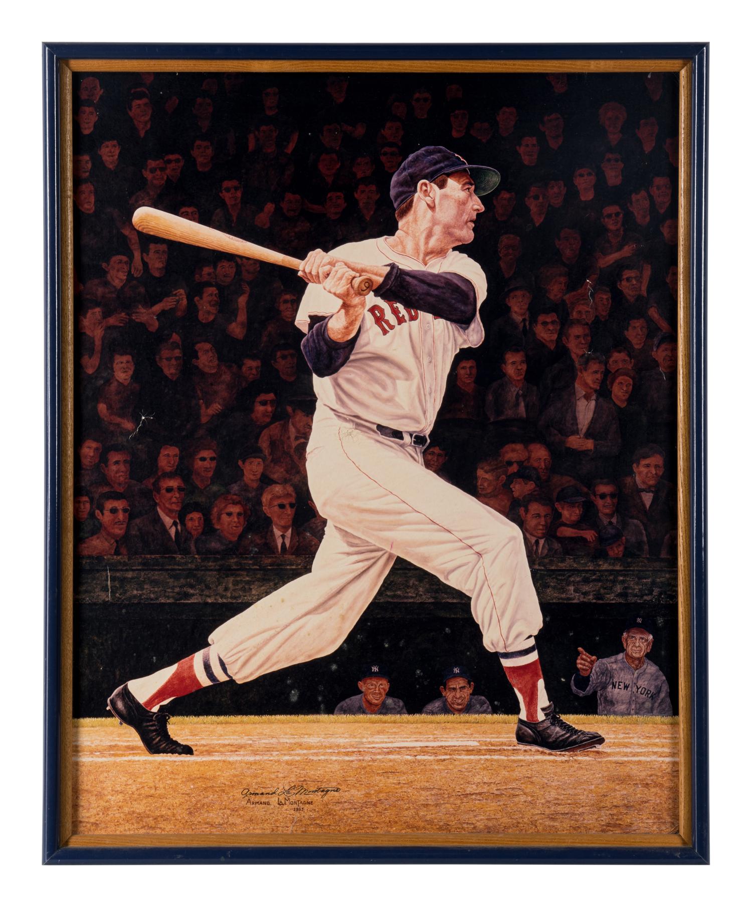 A Group of Armand LaMontagne Boston Red Sox Artworks Featuring Ted Williams and Carl Yastrzemski