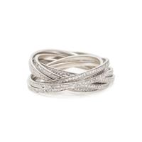 SHAY, WHITE GOLD AND DIAMOND 'ROLLING ORBIT' RING