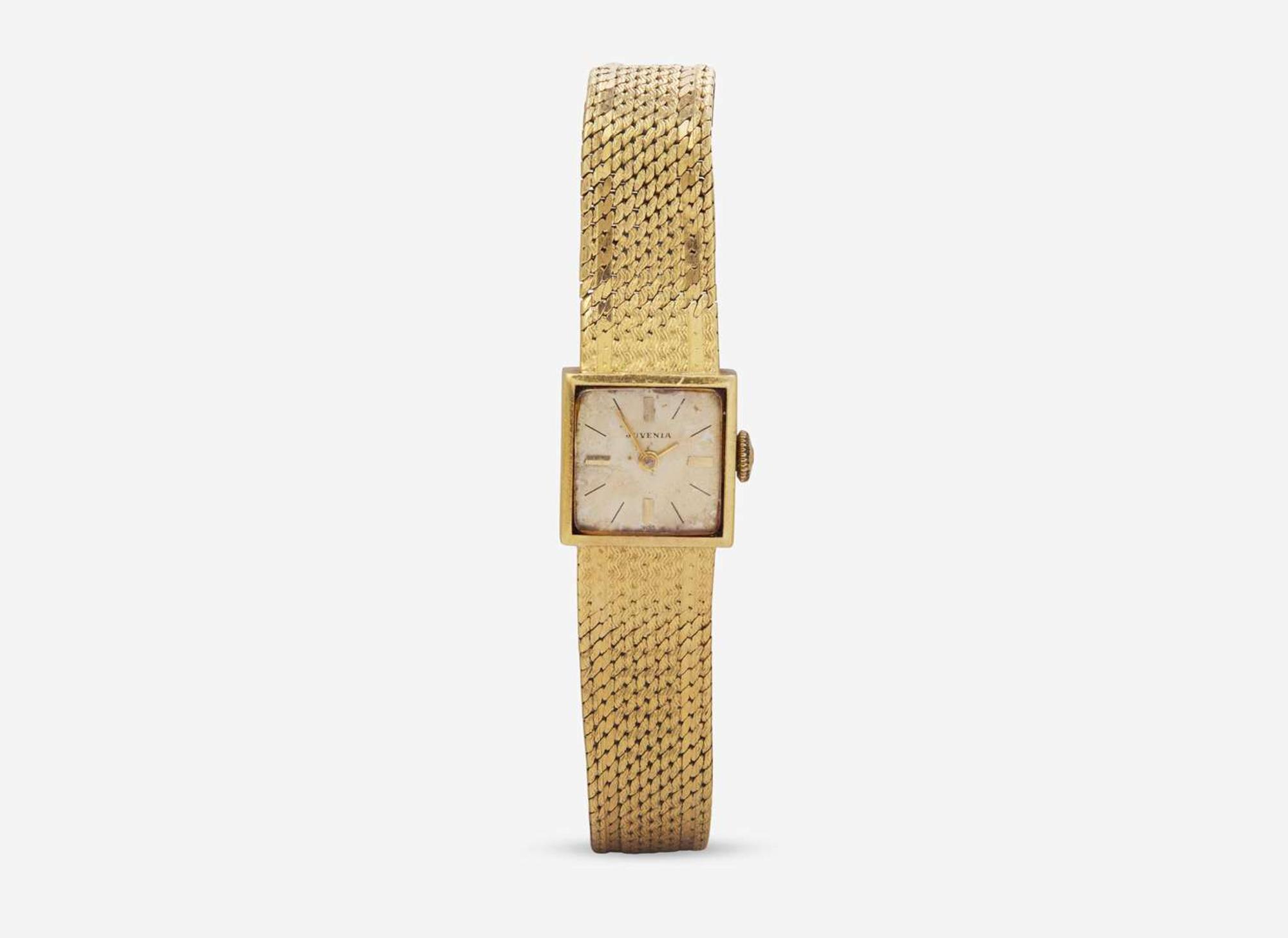 An 18K Yellow Gold Ladies Juvenia Bracelet Watch