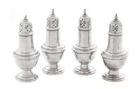 A Set of Four American Silver Casters, Gorham Mfg. Co., Providence, RI,
