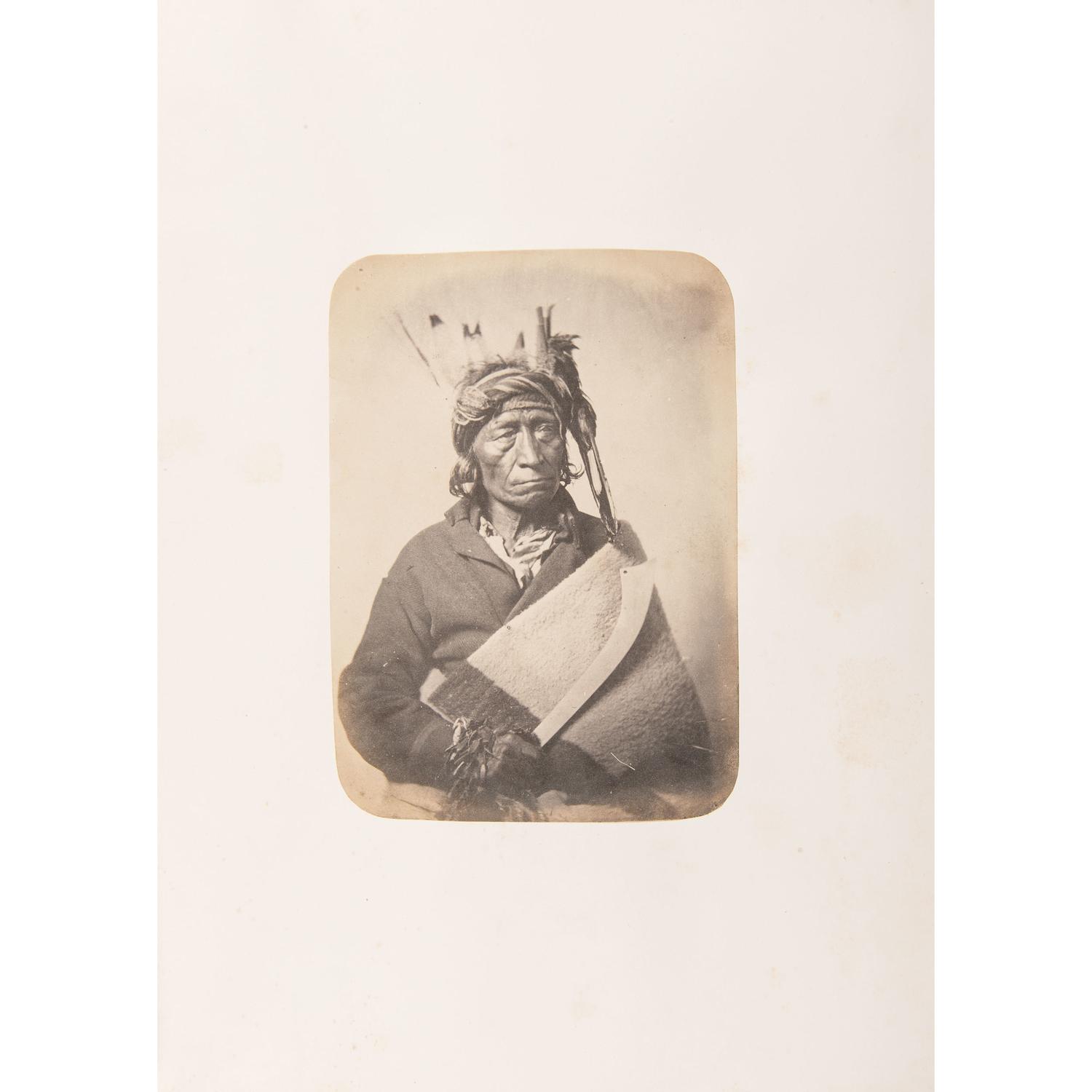 Joel Whitney, Exceptional Album Containing Large Format Photographs of Sioux Involved in the 1862 Minnesota Uprising