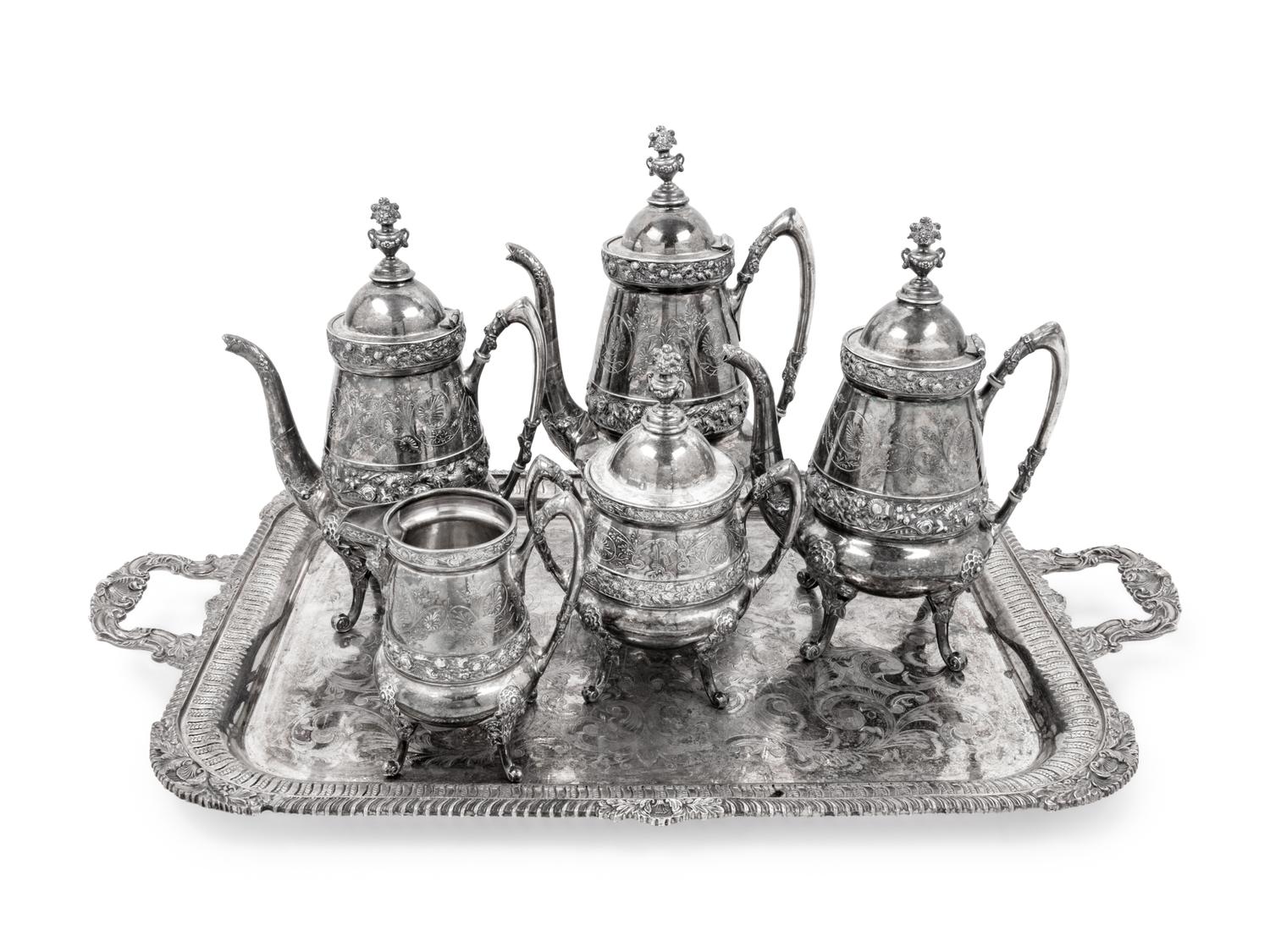 A Reed & Barton Silver-Plate Six Piece Tea and Coffee Service