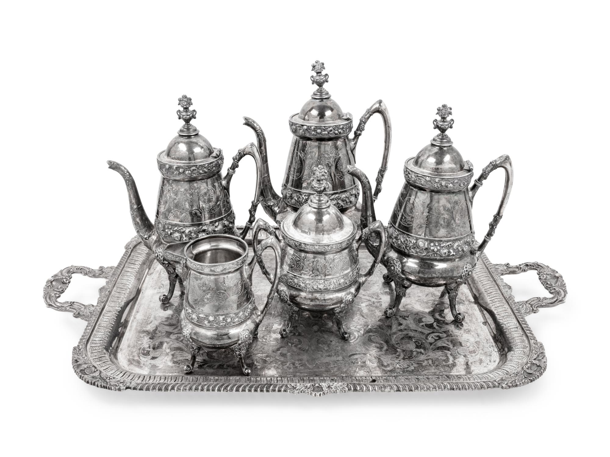 A Reed & Barton Silver-Plate Six Piece Tea and Coffee Service
