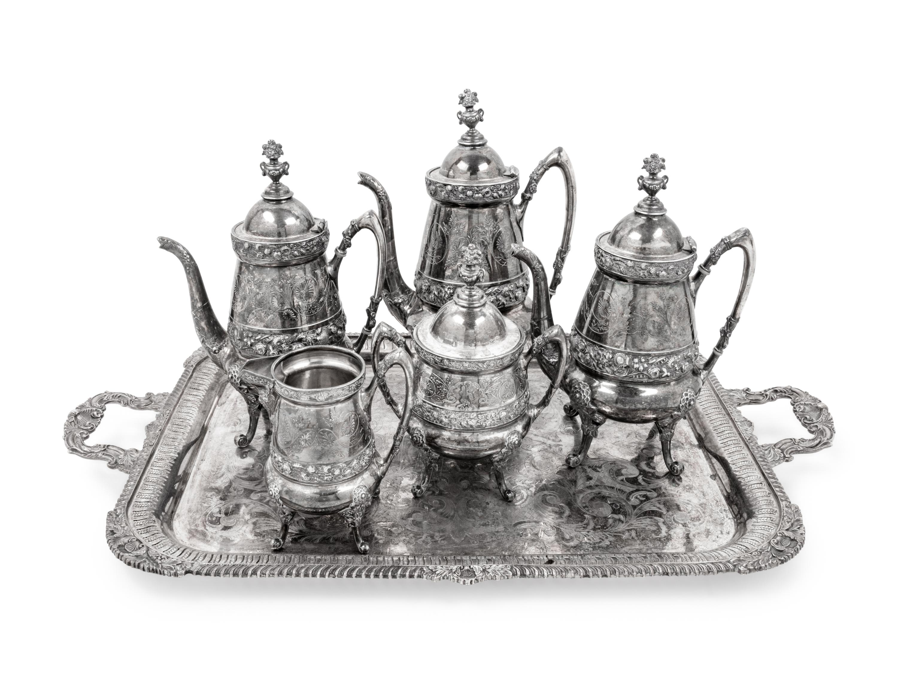 A Reed & Barton Silver-Plate Six Piece Tea and Coffee Service