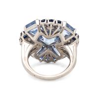 OSCAR HEYMAN & BROTHERS, SAPPHIRE AND DIAMOND RING
