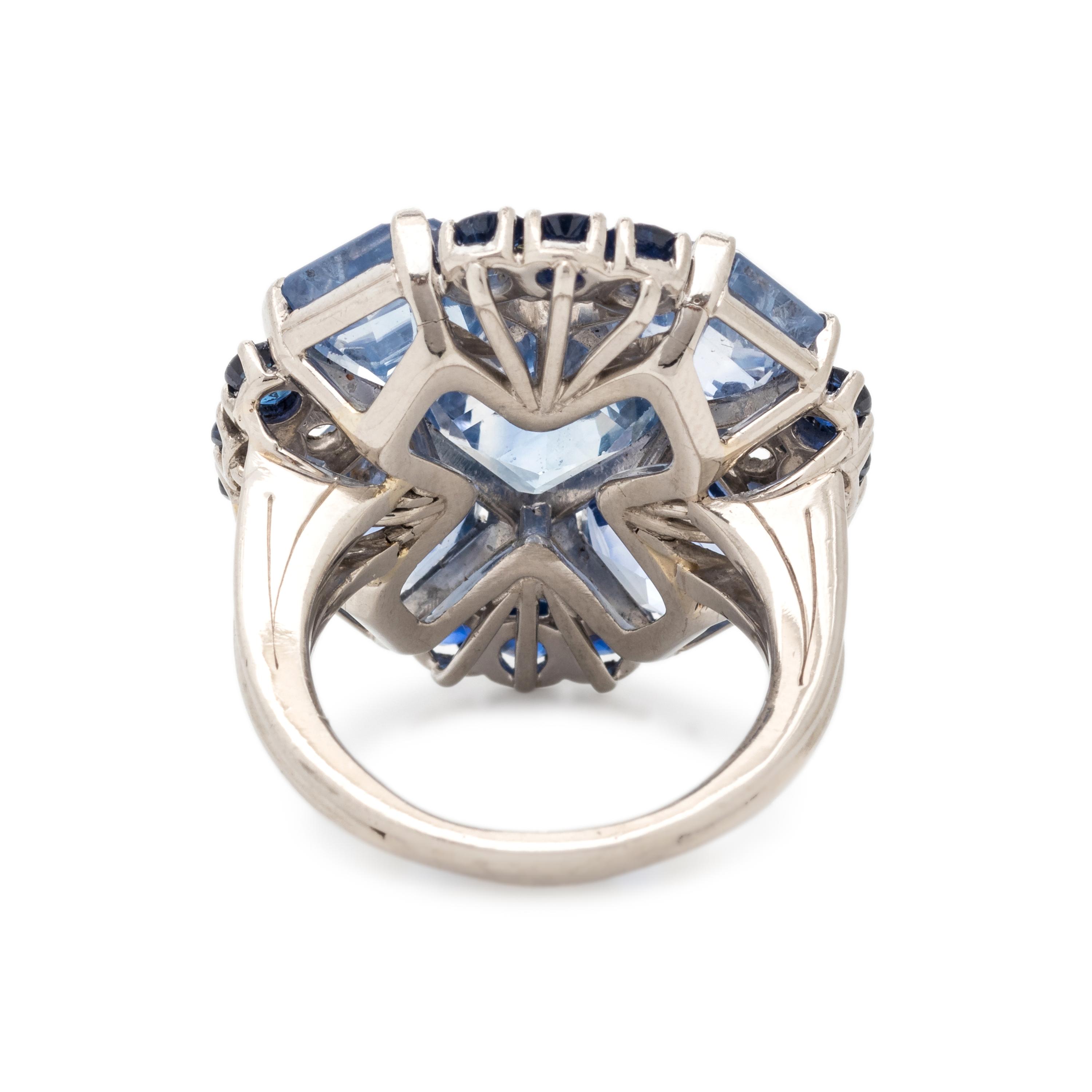 OSCAR HEYMAN & BROTHERS, SAPPHIRE AND DIAMOND RING