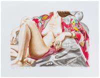 Philip Pearlstein, (American, b. 1927), Model in Kimono on Plastic Chair, 2001