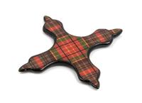 A Tartanware Four Point Thread Winder Width 2 1/4 inches.