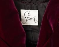 Scaasi Soft Sculpted Velvet Evening Dress, 1980s