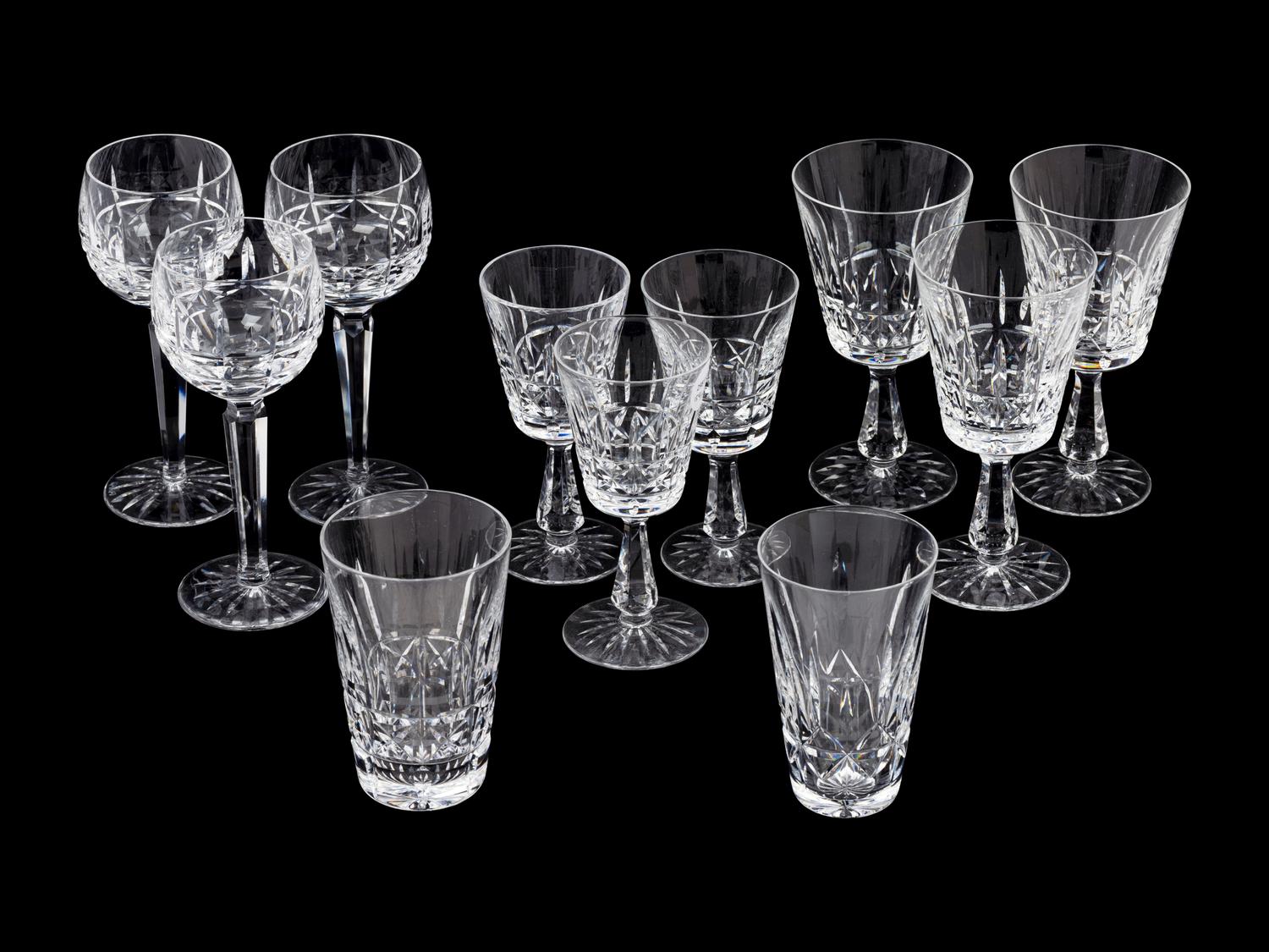 A Waterford Cut Glass Stemware Service