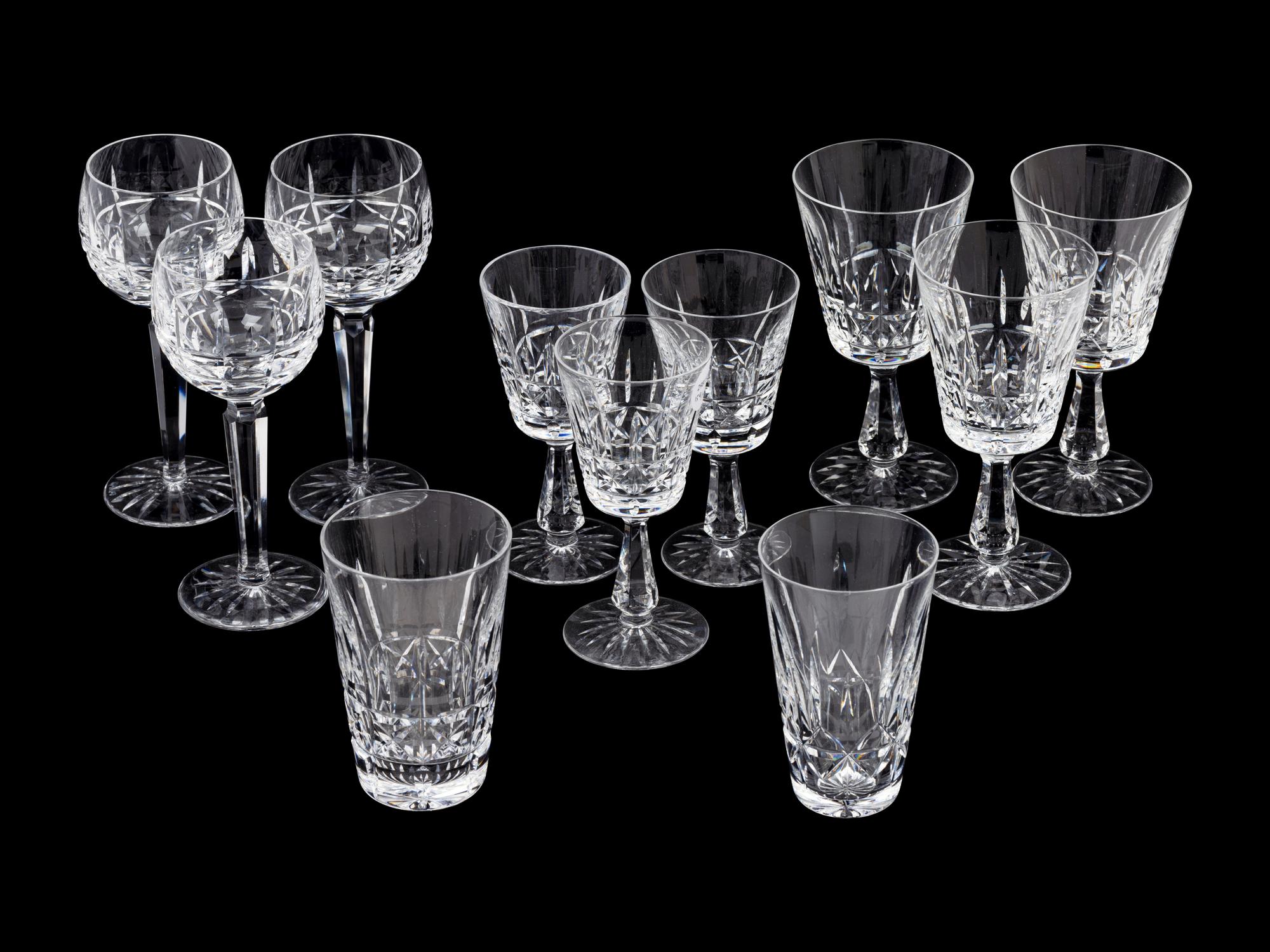 A Waterford Cut Glass Stemware Service