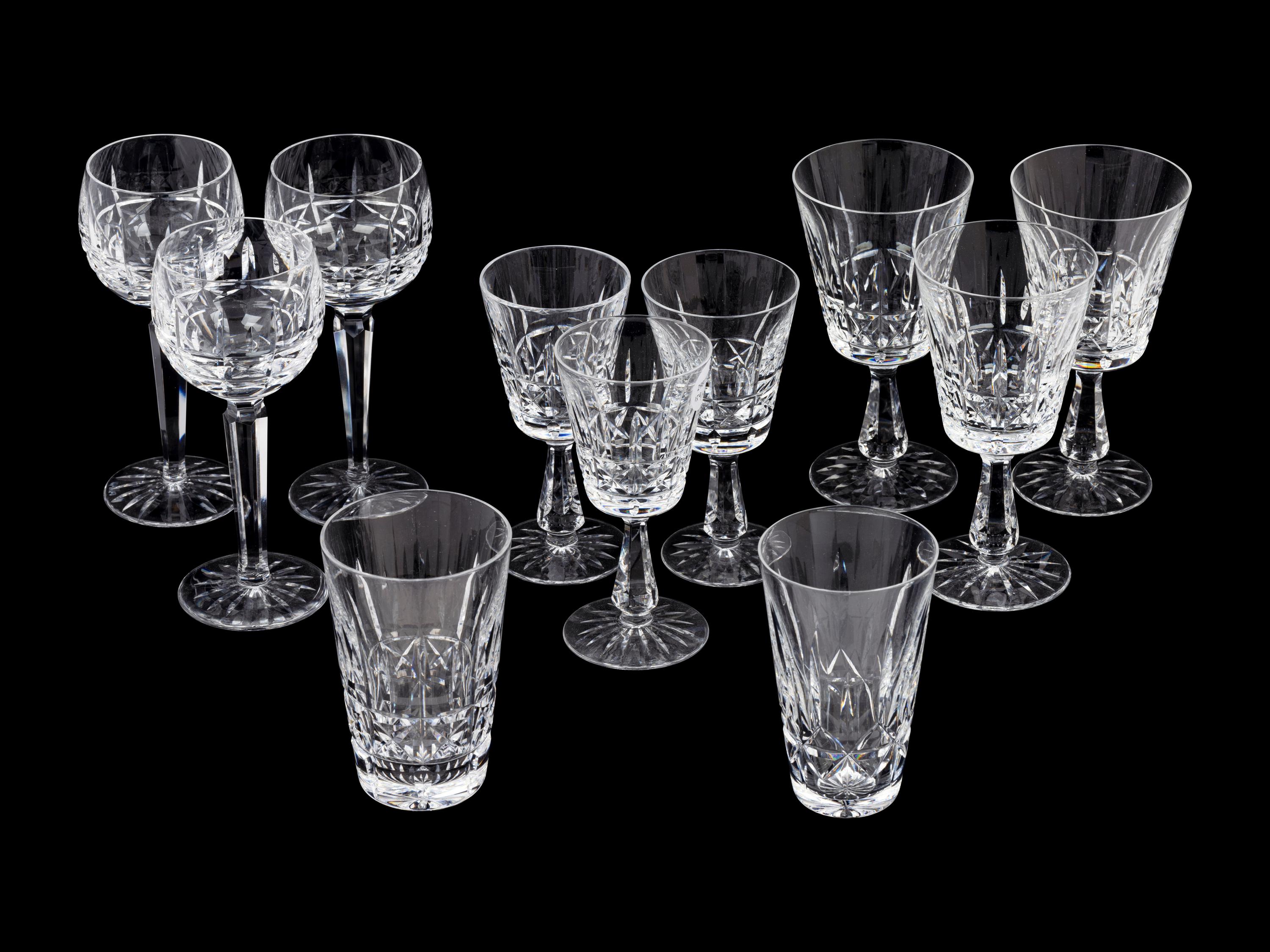 A Waterford Cut Glass Stemware Service