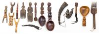 A Collection of Wood and Horn Articles Length of longest 24 inches.