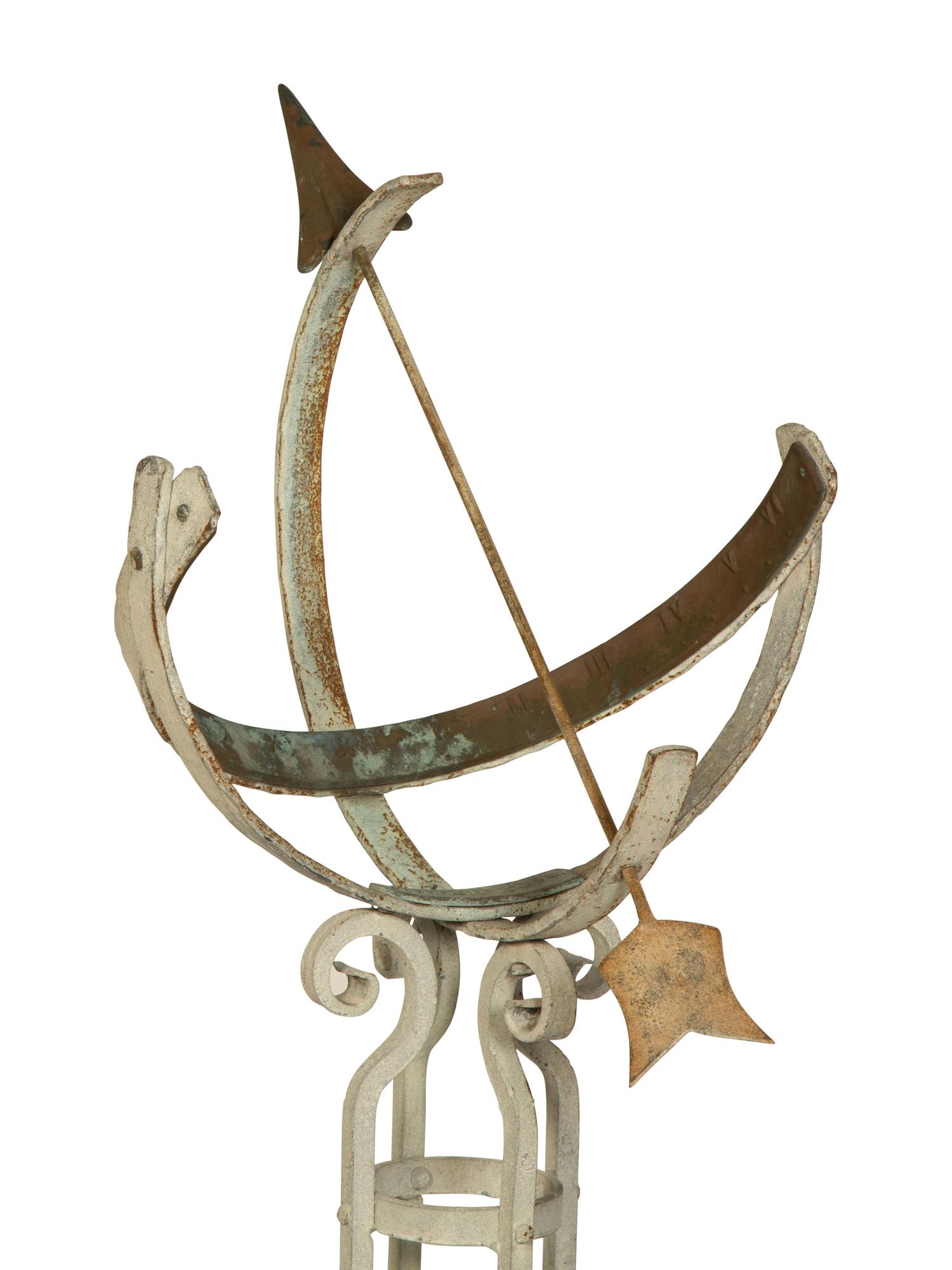 A Painted Iron Armillary Sphere