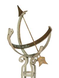 A Painted Iron Armillary Sphere