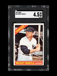A 1966 Topps Mickey Mantle Baseball Card No. 50 (SGC 4.5 VG/EX+)