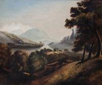 John Rathbone, (British, 1750-1807), Foot of the Highlands