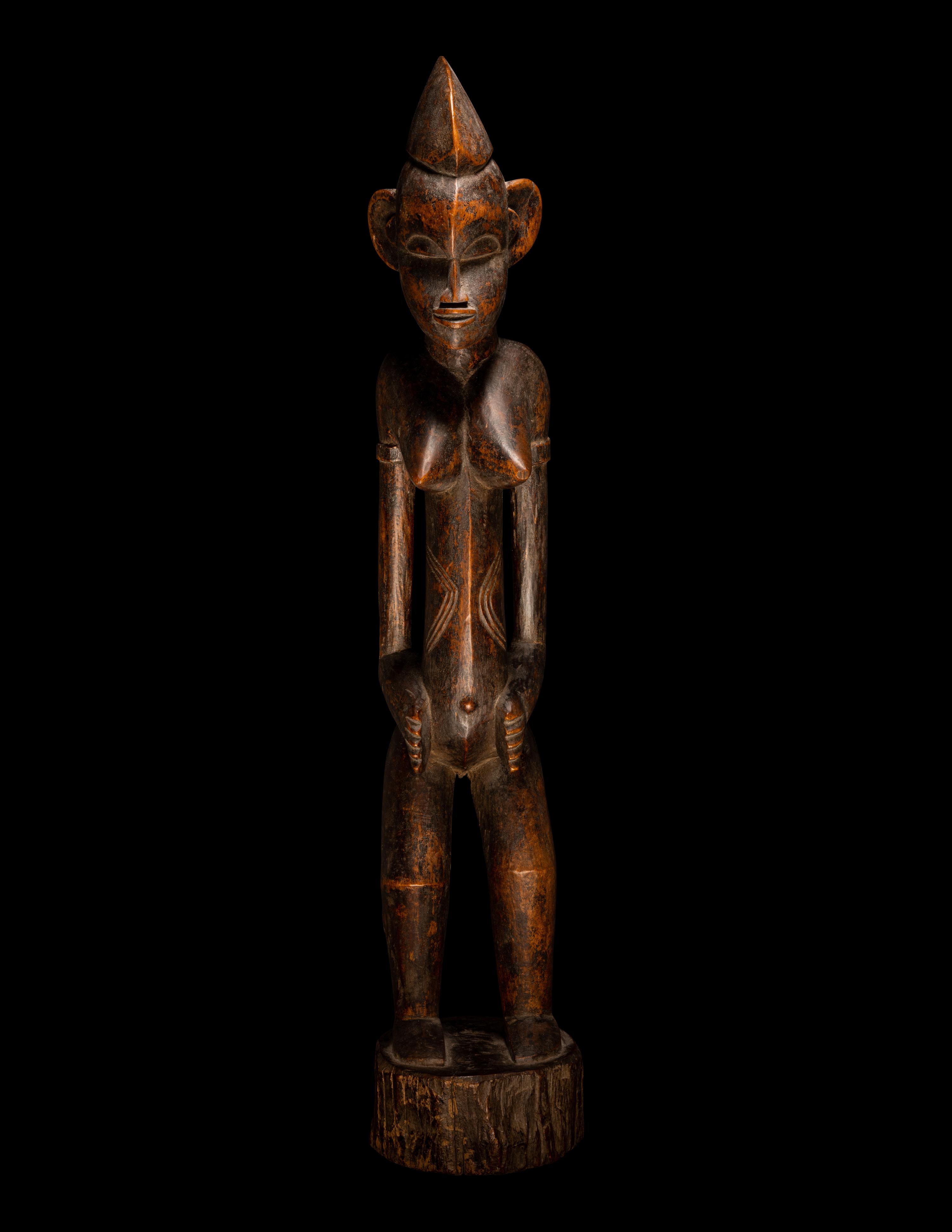 A Baule Wood Standing Female Figure