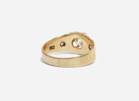 A Ladies 14K Yellow Gold and Diamond Ring