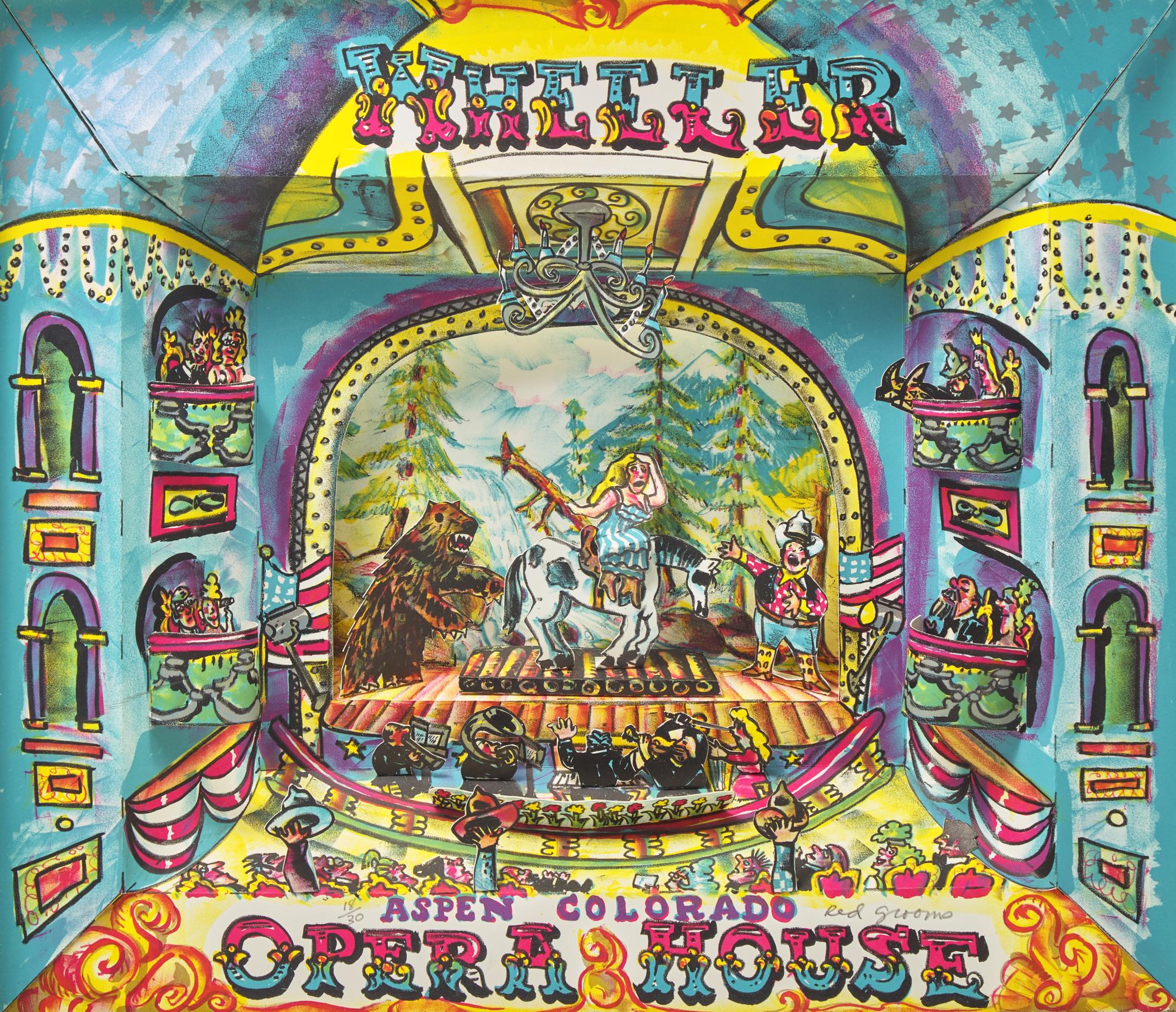 Red Grooms (American, b. 1937) — Wheeler Opera House, 1984