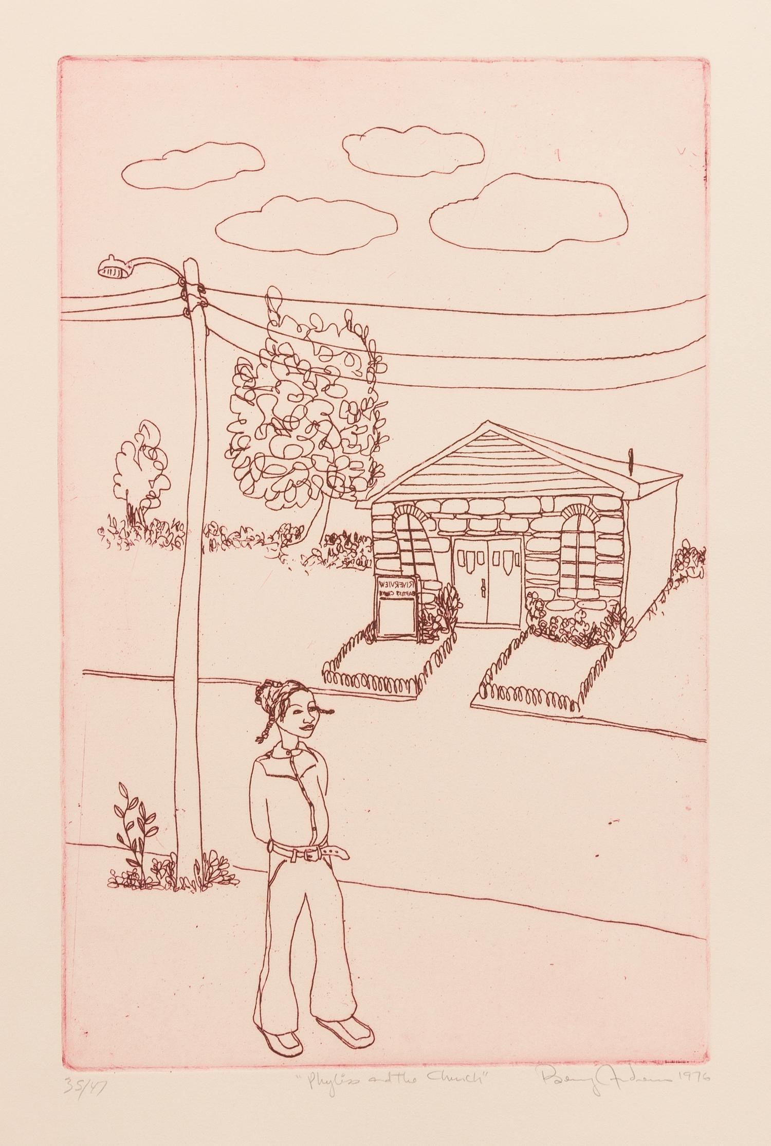Benny Andrews, (American, 1930–2006), Phylis and the Church and Dreamers, 1976 (a pair of works)