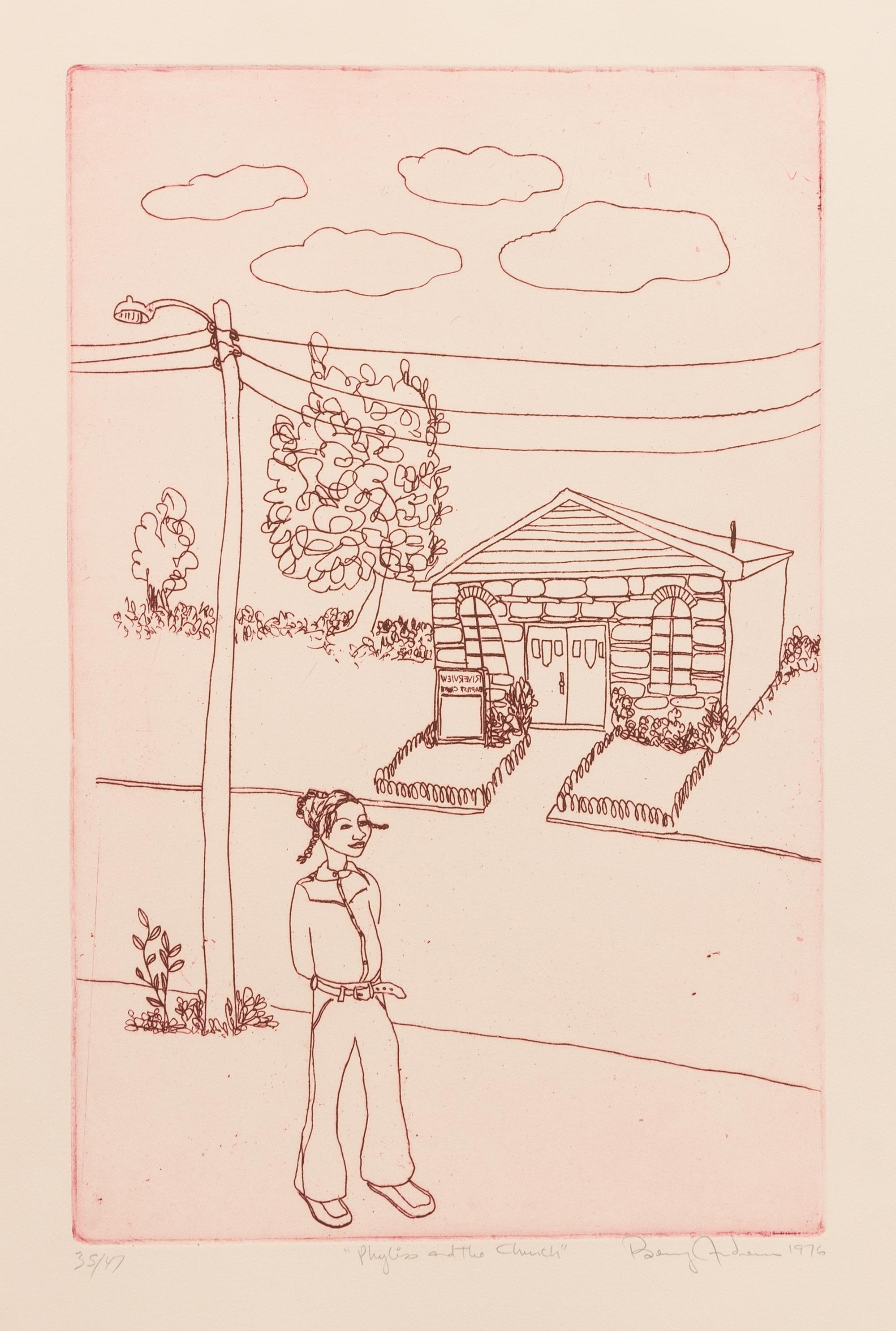 Benny Andrews, (American, 1930–2006), Phylis and the Church and Dreamers, 1976 (a pair of works)