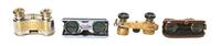 Four Pairs of Opera Glasses, Width of widest overall 4 1/4 inches.