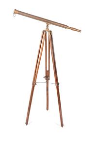 An English Brass Telescope Mounted on Tripod — ROSS OF LONDON, EARLY 20TH CENTURY