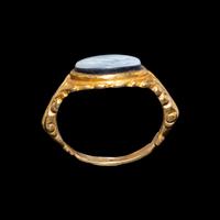 A Roman Gold and Nicolo Ring with Mars