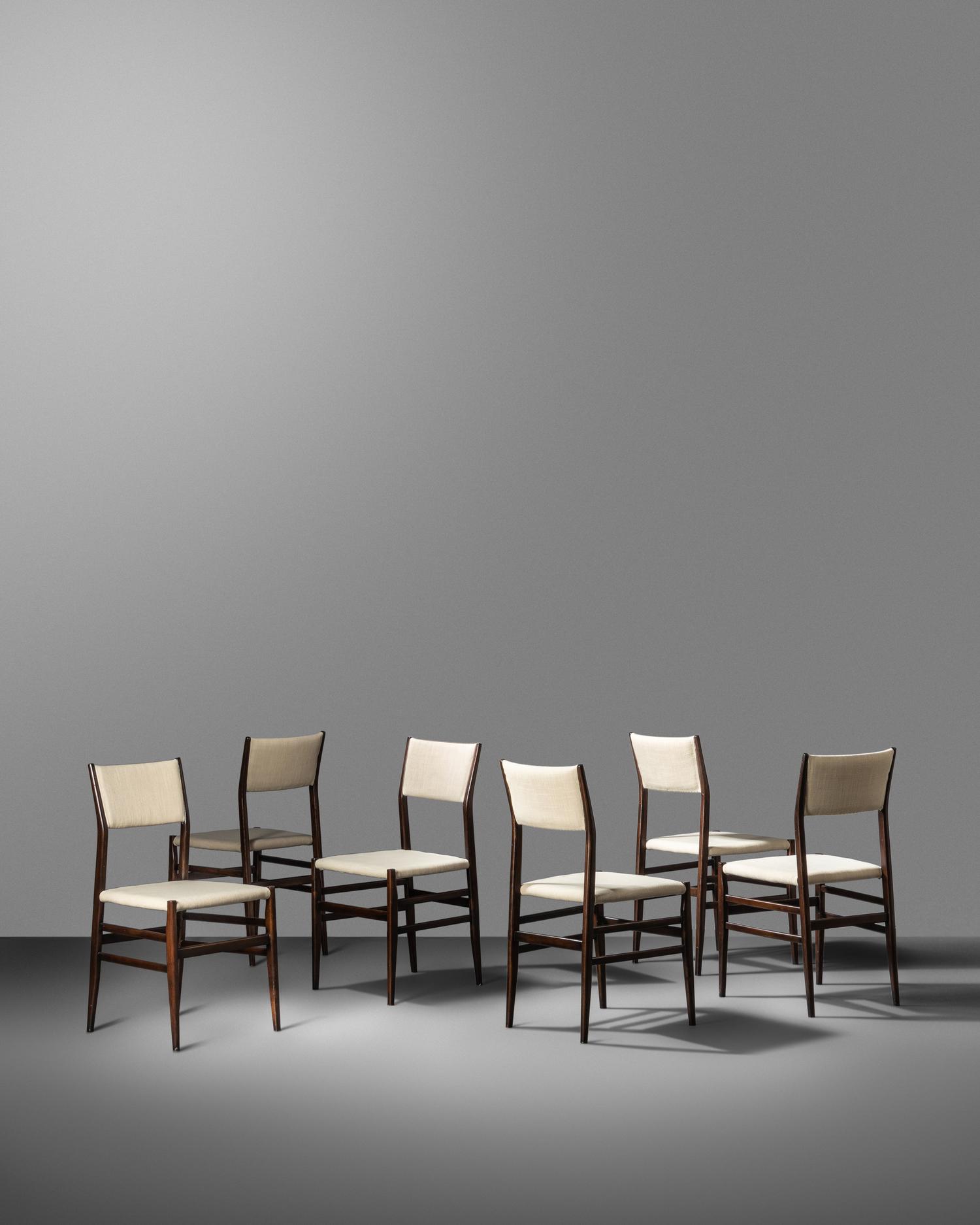 Set of Six Leggera Chairs, Cassina, Italy