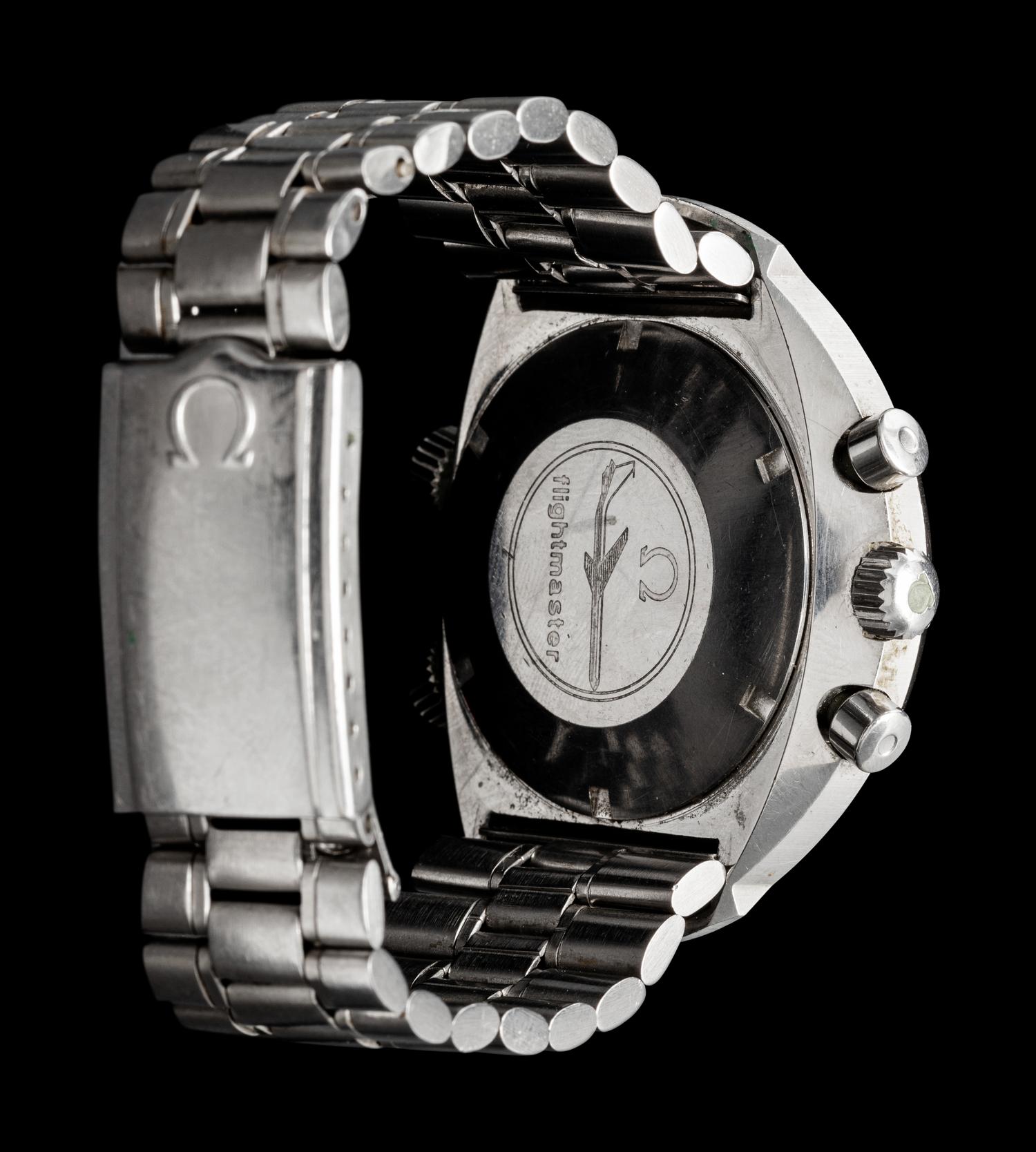 OMEGA, STAINLESS STEEL 'FLIGHTMASTER 910' GMT CHRONOGRAPH WATCH