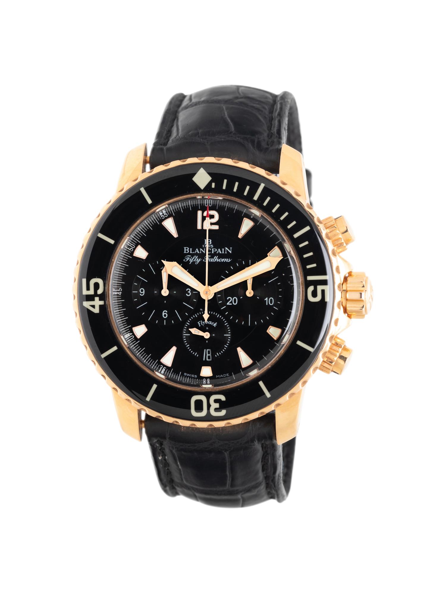 BLANCPAIN, 18K ROSE GOLD 'FIFTY FATHOMS' WATCH