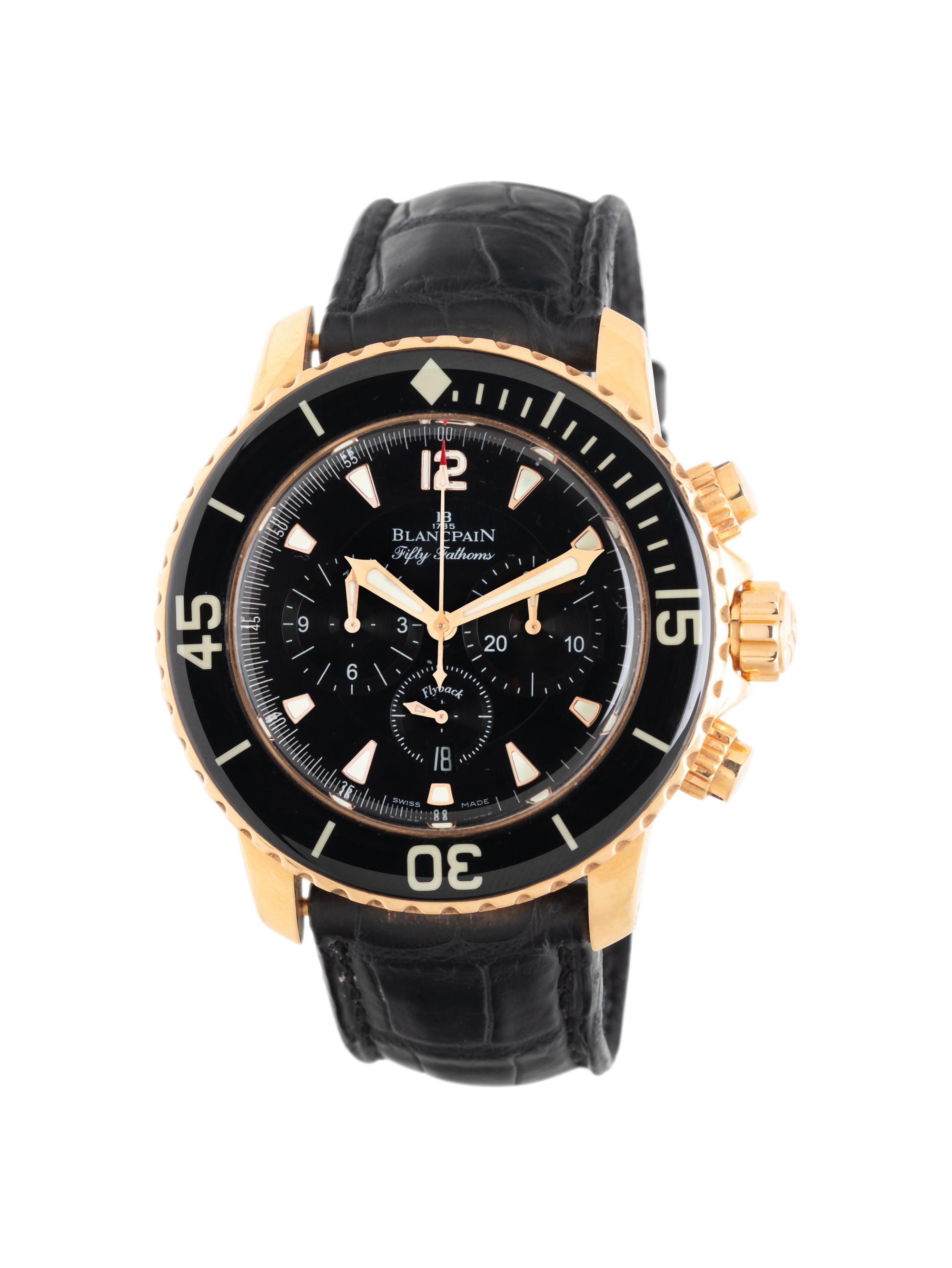 BLANCPAIN, 18K ROSE GOLD 'FIFTY FATHOMS' WATCH