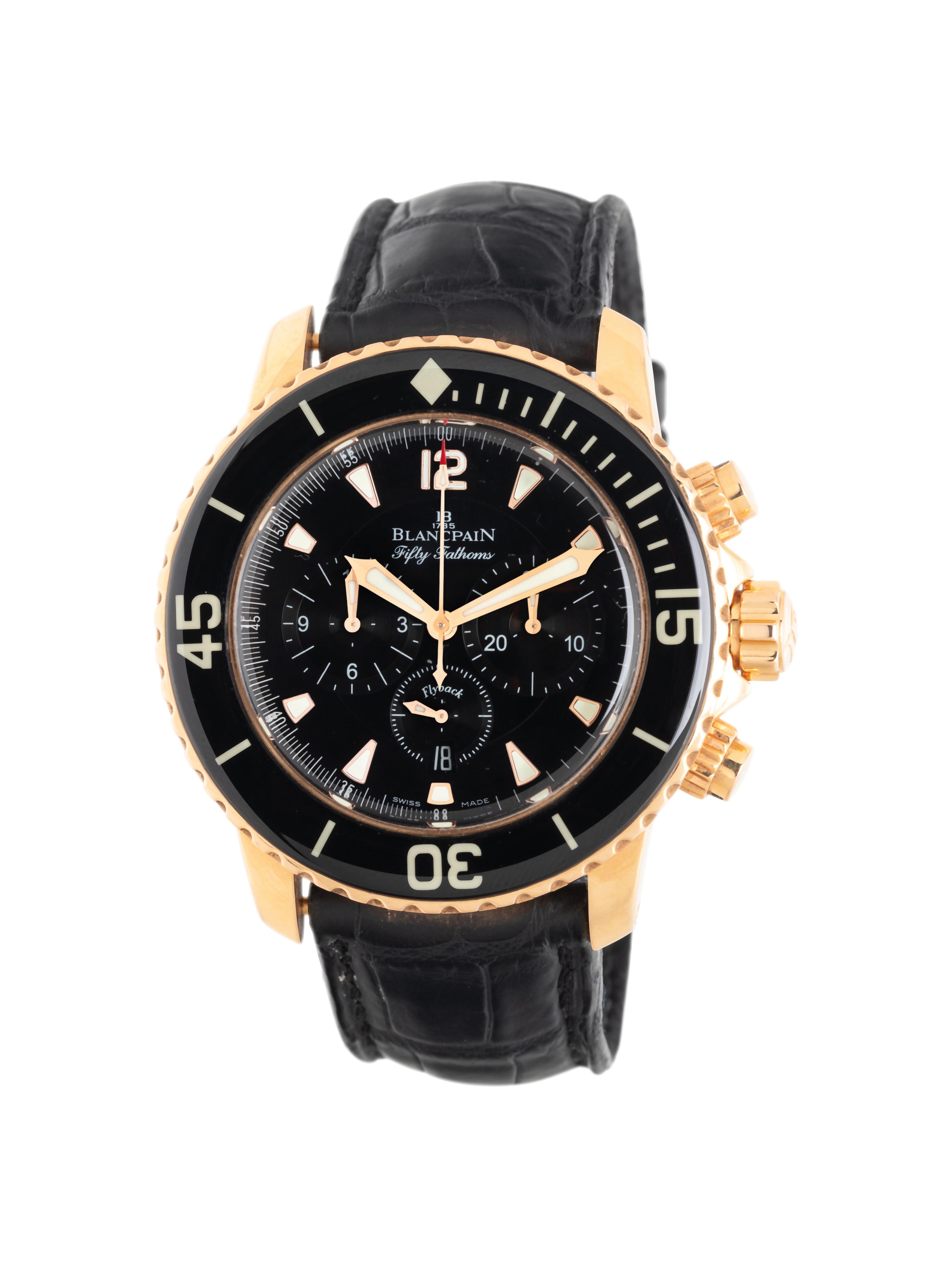 BLANCPAIN, 18K ROSE GOLD 'FIFTY FATHOMS' WATCH