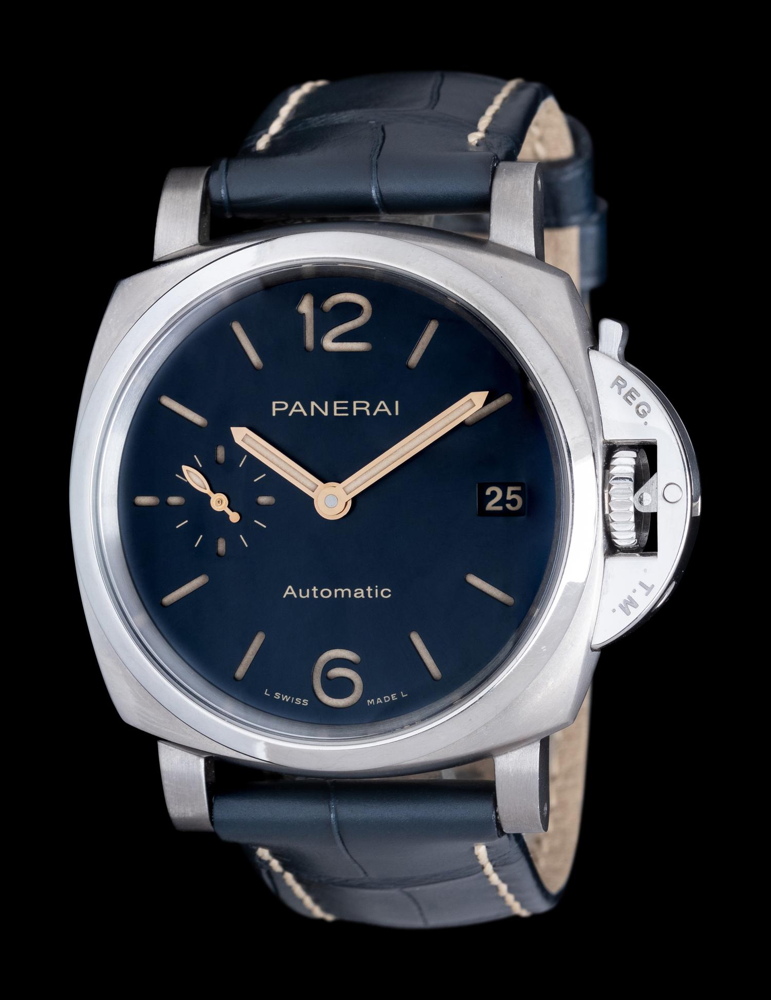 PANERAI, TITANIUM 'LUMINOR DUE' WATCH