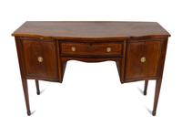 A Federal Style Satinwood and Ebony-Inlaid Mahogany Sideboard — 19TH CENTURY