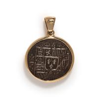 YELLOW GOLD AND COIN PENDANT