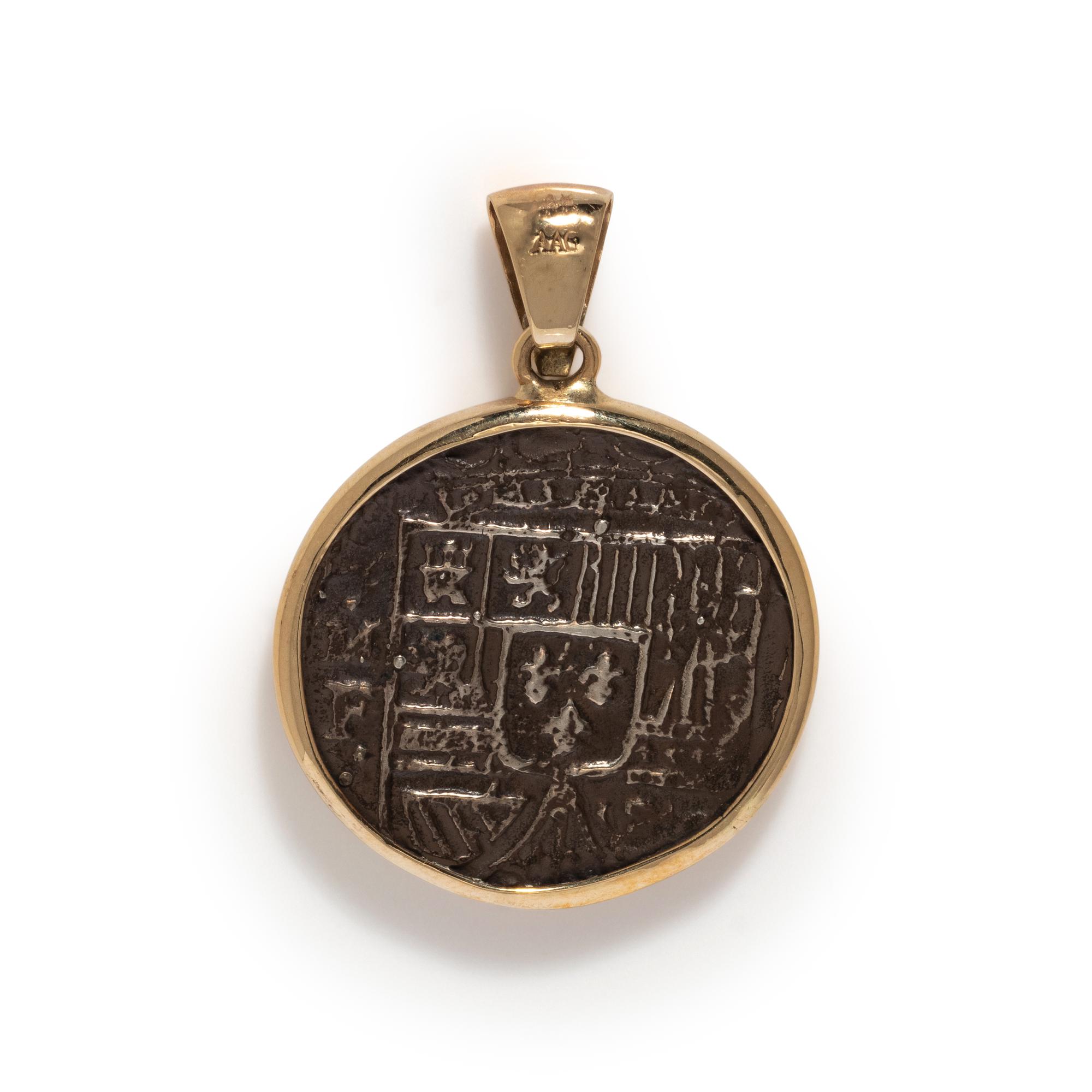 YELLOW GOLD AND COIN PENDANT