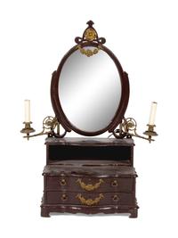 A Victorian Carved Mahogany Table Top Lady's Vanity Mirror — 19TH CENTURY