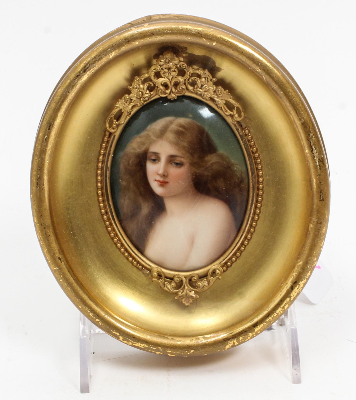 A German Porcelain Plaque Height 3 x width 2 1/4 inches. — 19TH/20TH CENTURY