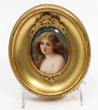 A German Porcelain Plaque Height 3 x width 2 1/4 inches. — 19TH/20TH CENTURY