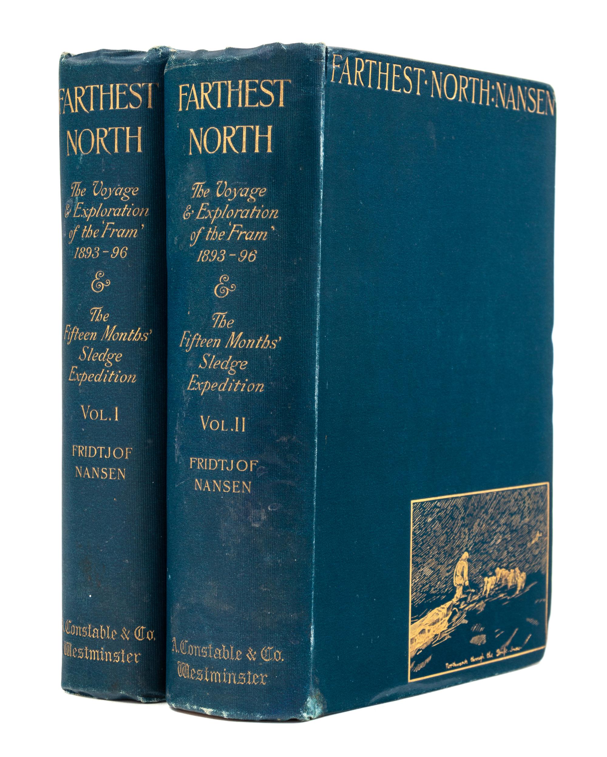 NANSEN, Fridtjof (1861-1930). Farthest North. London, 1897. FIRST EDITION IN ENGLISH.