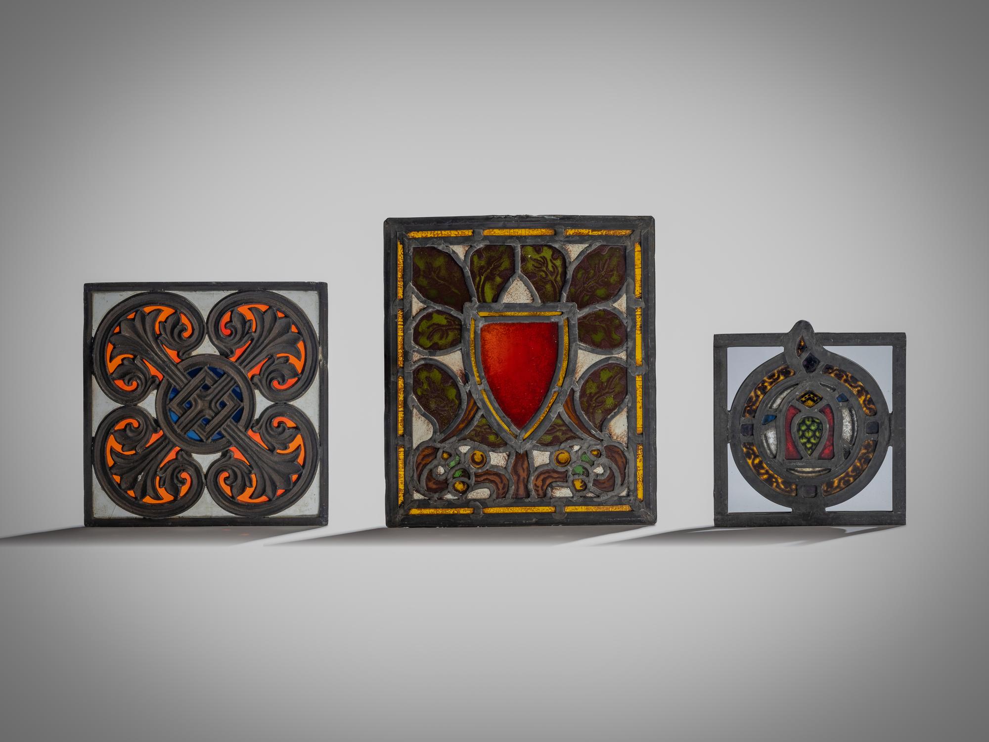 Three stained glass windows