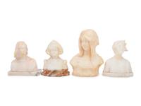 Four Italian Alabaster Busts