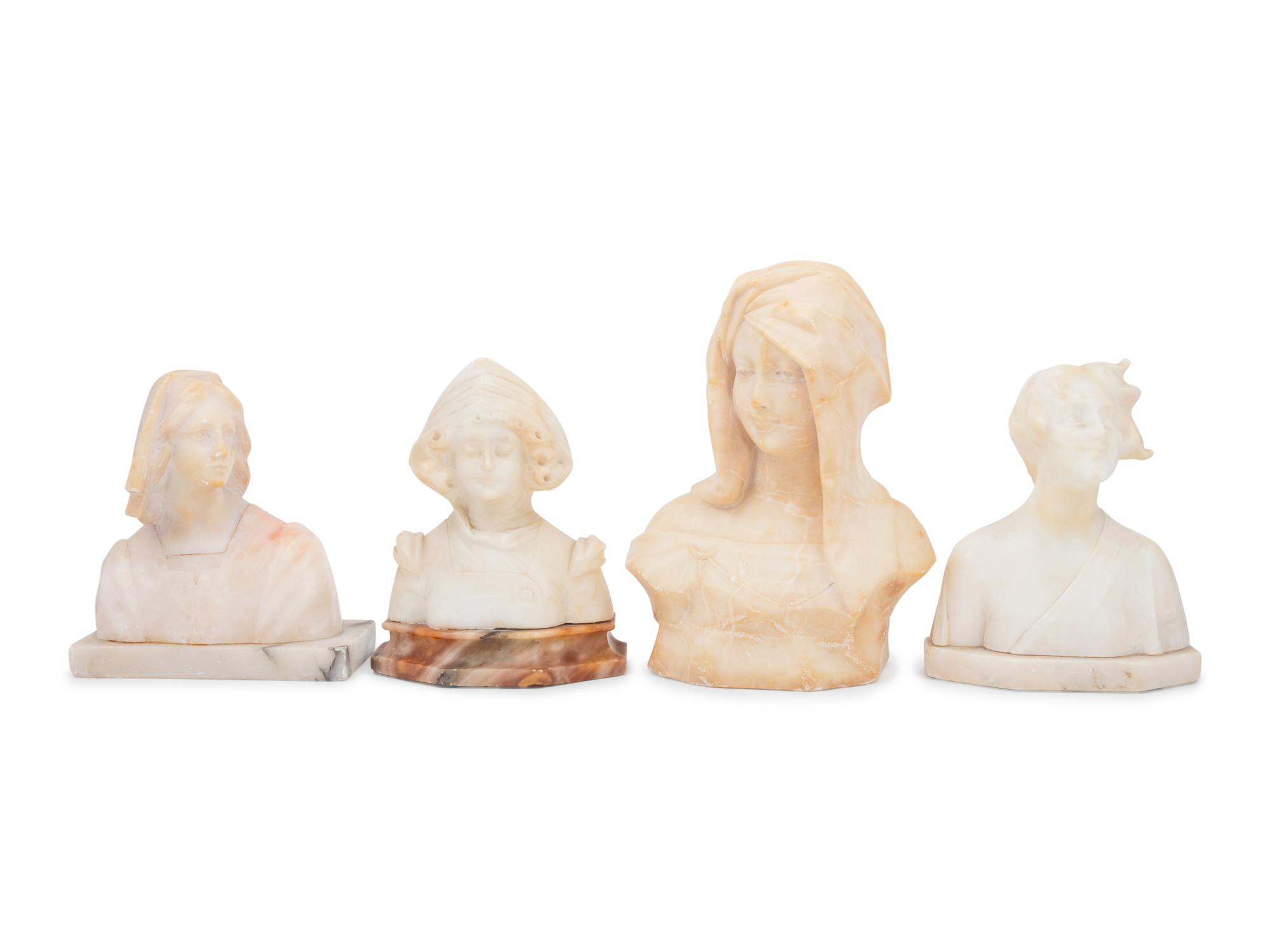 Four Italian Alabaster Busts