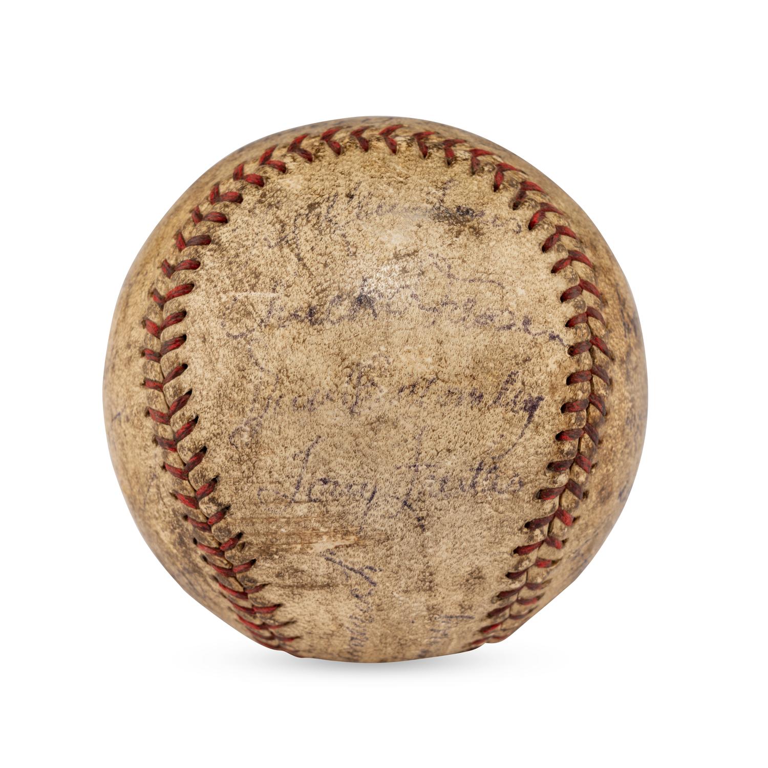 A 1934 Cincinnati Reds Team Signed Autograph Baseball Featuring Chick Hafey (PSA Letter of Authenticity),