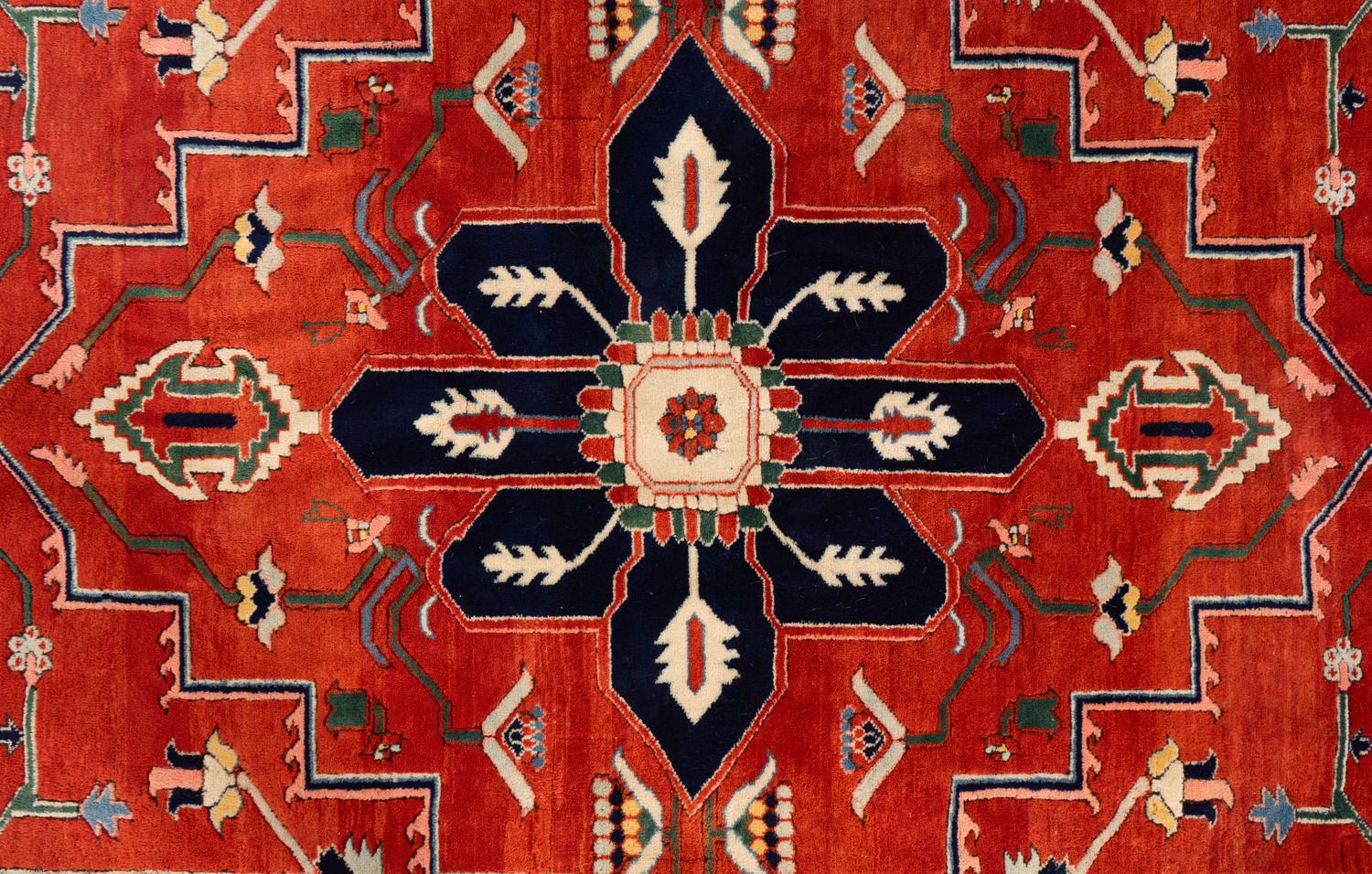 An Indo-Serapi Wool Rug