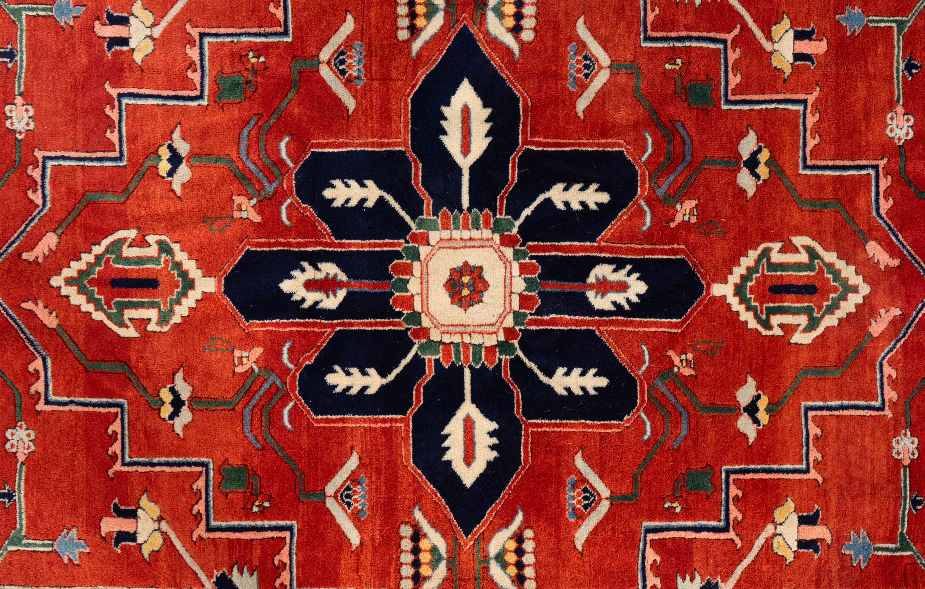 An Indo-Serapi Wool Rug