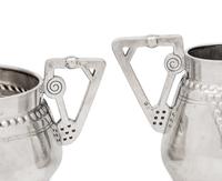 A Russian Silver Creamer and Sugar Bowl