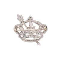 ANTIQUE, DIAMOND AND PLATINUM CROWN BROOCH